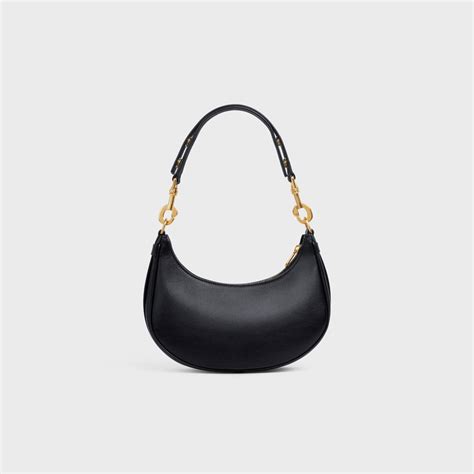 medium ava strap bag in smooth calfskin black